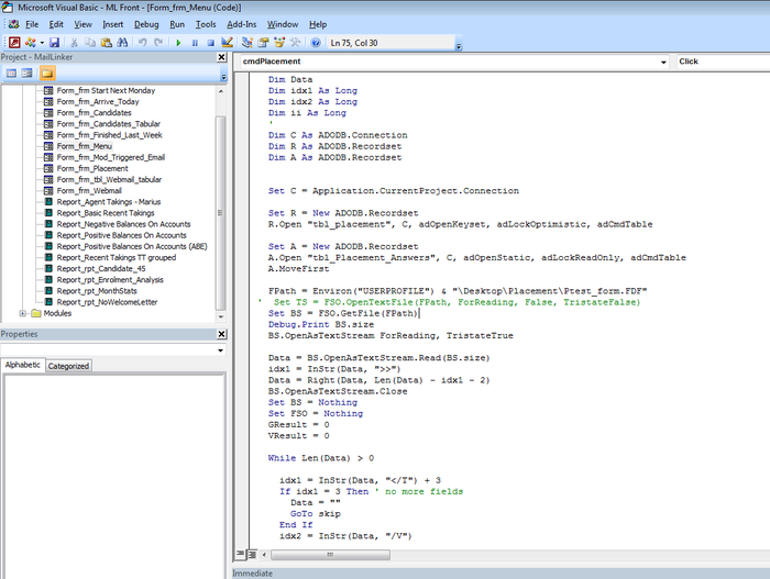 VBA Code samples :: pjgshowcase